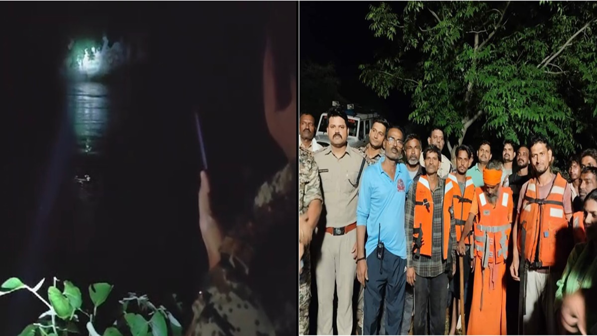 केदारेश्वर महादेव धाम पर अचानक आ गया पानी, बहाव के बीच मंदिर में फंसे 8 श्रद्धालु, SDRF ने ऐसे किया रेस्क्यू