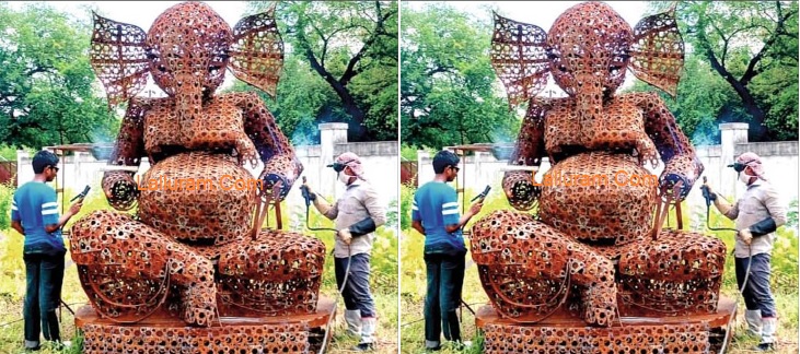 Unique Ganesh Murti 2024: रायपुर में 11 हजार लॉकिंग प्लेट, नट- बोल्ट से बने भगवान गणेश