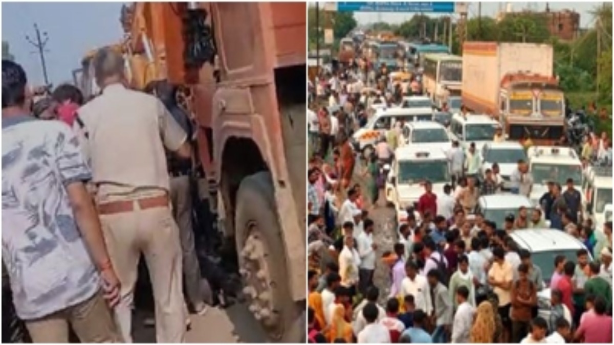तेज रफ्तार का कहर: डंपर ने युवक को कुचला, आक्रोशित परिजनों ने हाईवे पर लगाया जाम 