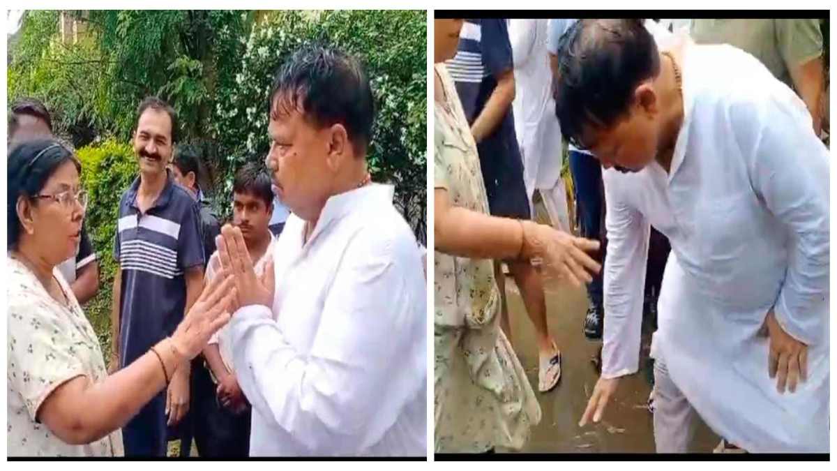 मंत्री जी को देख महिला का फूंटा गुस्सा, हाथ पकड़ कर…, फिर प्रद्युम्न सिंह ने पैर छूकर मांगी माफी, जानें क्या है माजरा