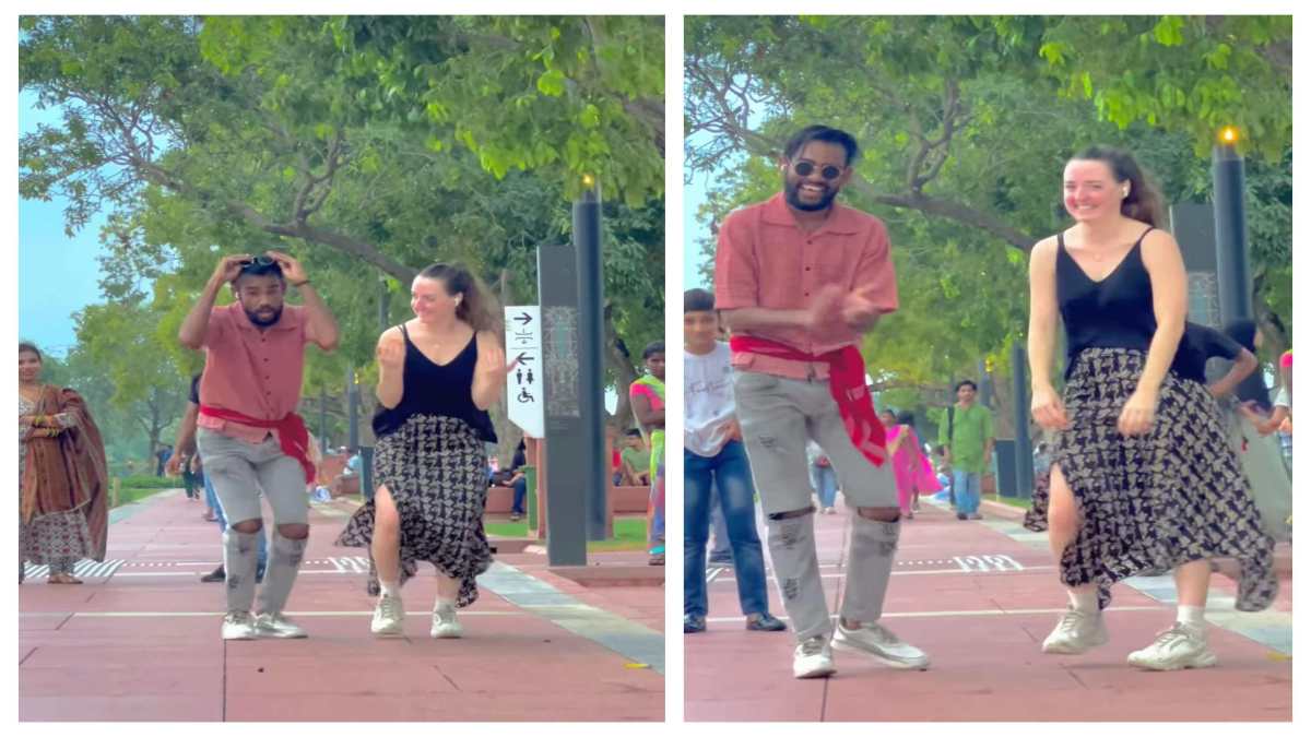 Viral Video: सिर पर चश्मा, कमर में लाल गमछा.., India Gate पर युवक के साथ रशियन गर्ल ने ‘भोजपुरी गाने पर लगाया गजब का ठुमका