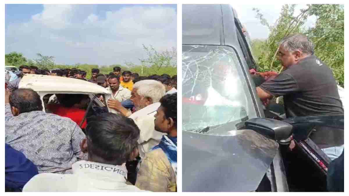 Road Accident: सब्जी से भरे टेंपू और कार की जोरदार भिड़त, चार घायल, एक की मौत