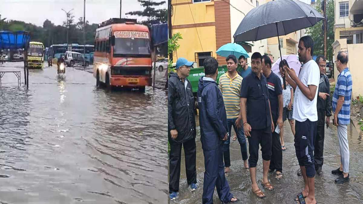 CG Weather Alert : झमाझम बारिश से जनजीवन प्रभावित, राजधानी में लोगों के घरों के अंदर घुसा पानी, जायजा लेने सड़क पर उतरे निगम आयुक्त
