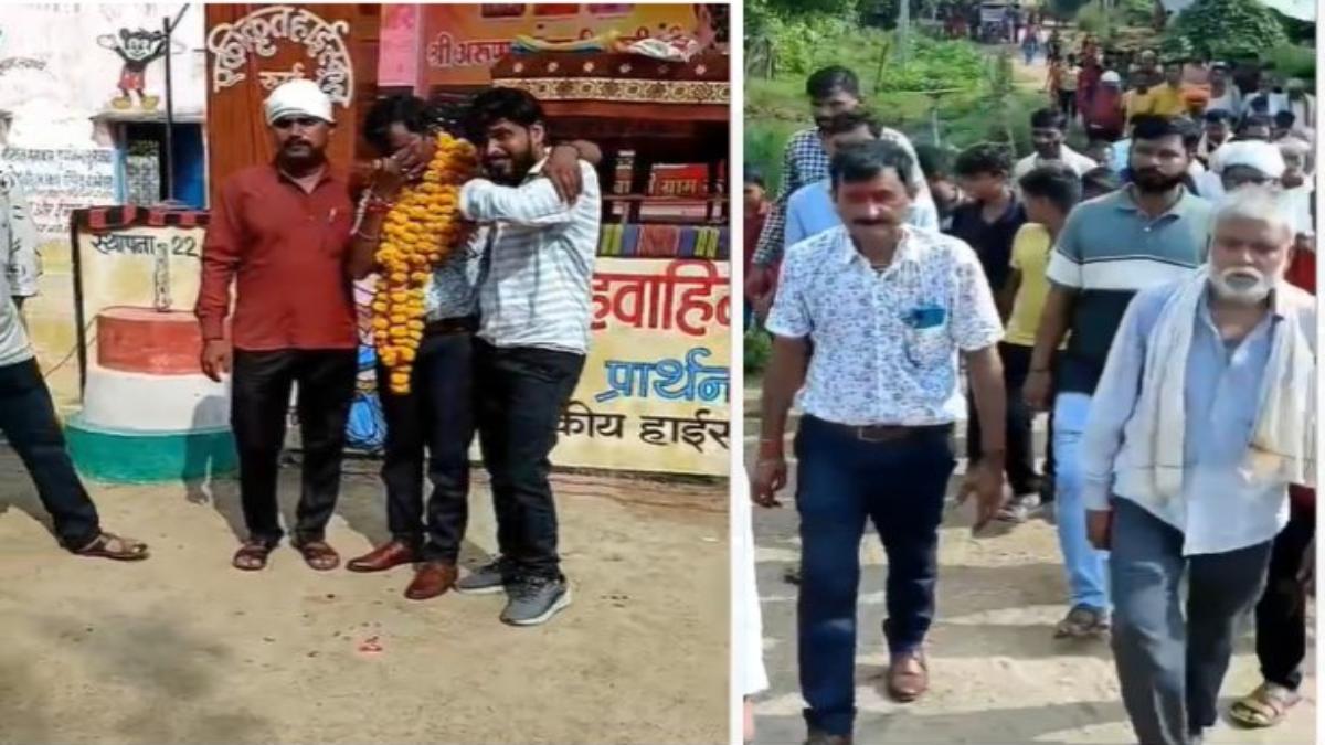 शिक्षक की ऐसी विदाईः बच्चे तो बच्चे, बड़े भी फूट फूटकर रोए, बाजे गाजे और सम्मान के साथ रैली निकाल दी विदाई, वीडियो वायरल