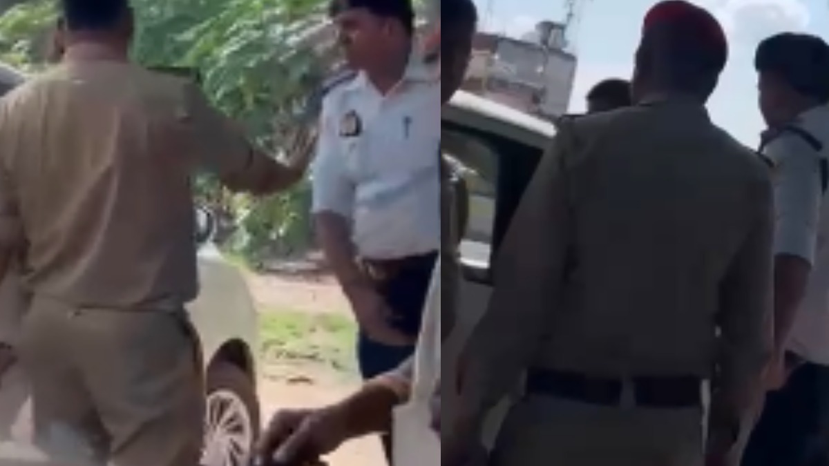 चालान के नाम पर हो रही वसूली! यातायात हवलदार का Video वायरल, वाहन चालक से की गाली-गलौज