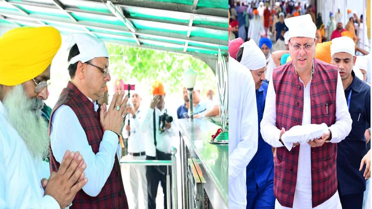 गुरुद्वारा श्री नानकमत्ता साहिब मत्था टेकने पहुंचे CM धामी, प्रदेशवासियों के सुख-समृद्धि के लिए की कामना