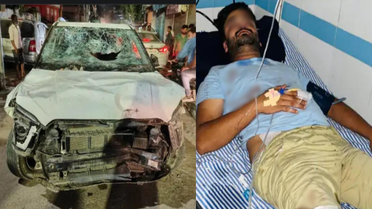 सड़क पर दौड़ी मौत! नशे में धुत युवक ने एक को मारी टक्कर, फिर कई और लोगों को रौंदा, गुस्साई भीड़ ने गाड़ी में की तोड़फोड़, जैसे-तैसे बचा चालक