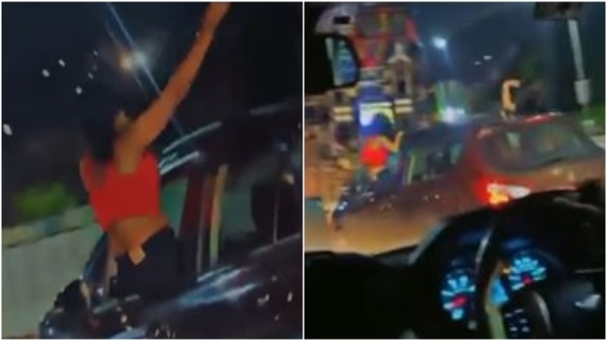 जान से बढ़कर स्टंट: चलती कार के दरवाजों पर झूमती नजर आई युवतियां, Video वायरल    