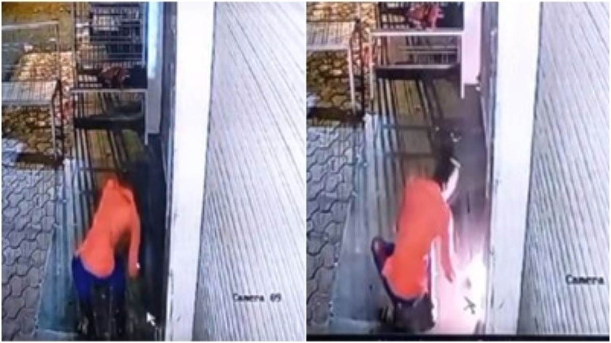 हैंडलूम दुकान में लगाई आग: व्यापारी को लाखों का हुआ नुकसान, CCTV में आरोपी कैद  