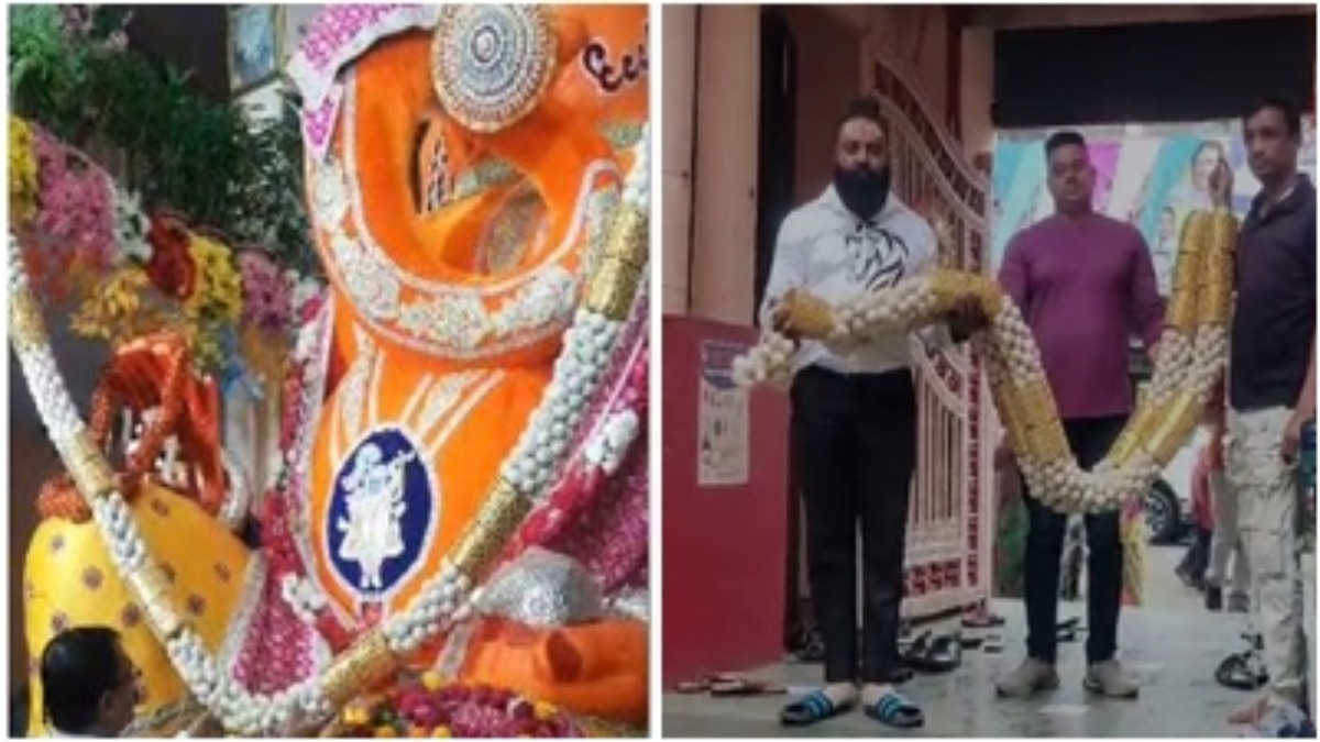 Ganesh Chaturthi 2024: भगवान गणेश को भक्त ने अर्पण की 21 किलों राजगिरा के लड्डुओं की माला, लोगों के लिए बना आकर्षण का केंद्र   