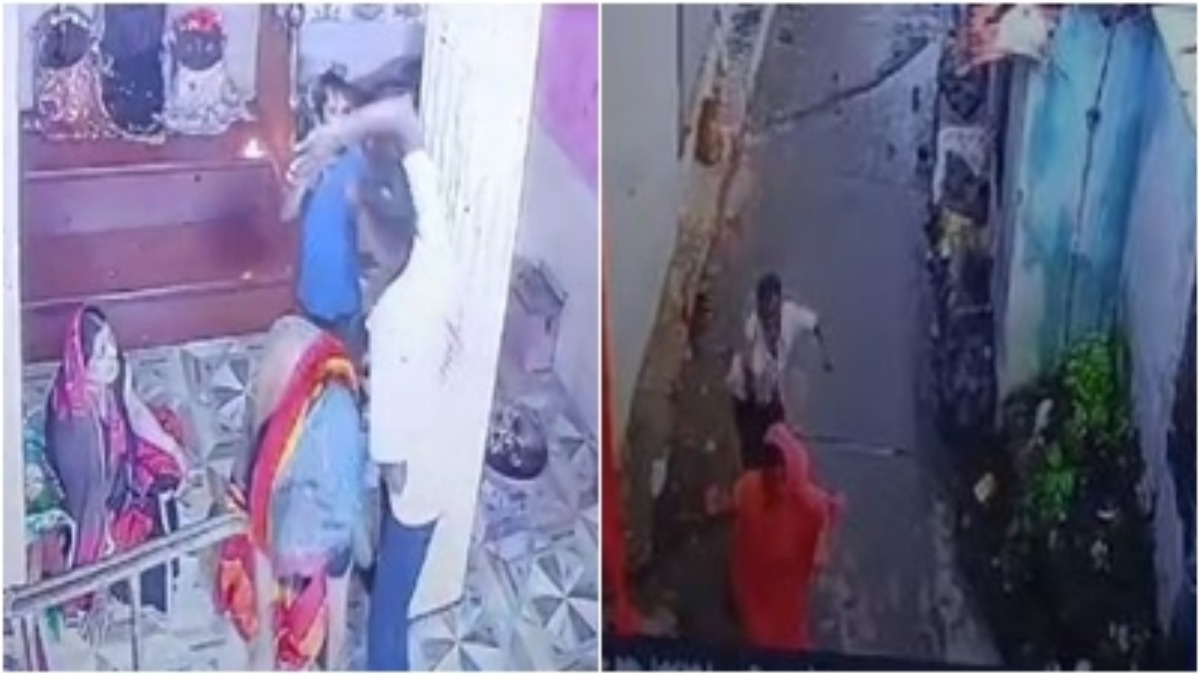 शराबी का आतंक: मासूम बच्चे और उसकी मां को बेरहमी से पीटा, घटना CCTV में कैद 