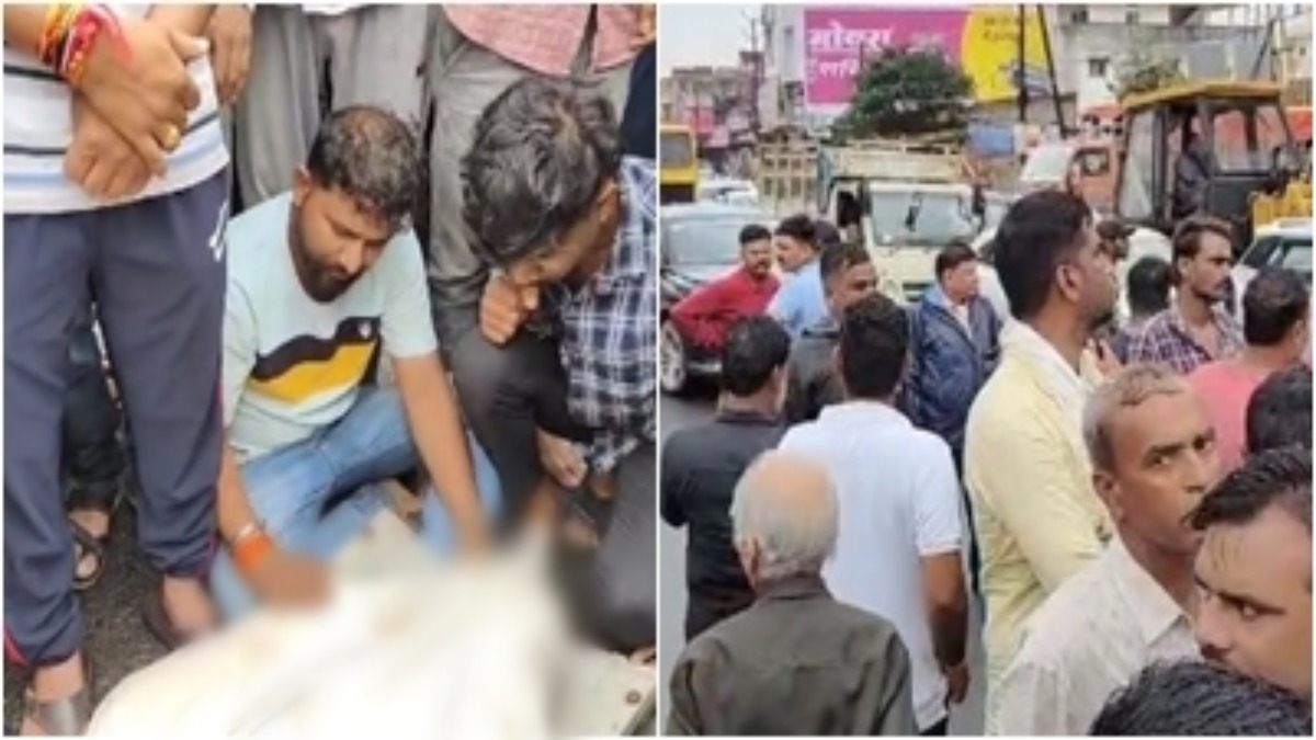 उज्जैन हादसा: परिजनों ने सड़क पर शव रखकर किया चक्काजाम, 50 लाख और सरकारी नौकरी की मांग