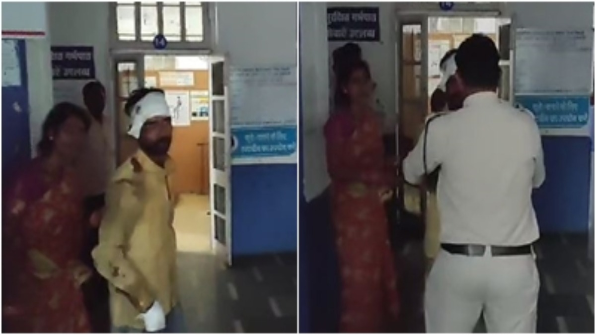 अस्पताल में शराबी का हाईवोल्टेज ड्रामा, VIDEO: समझाइश देने पहुंचे पुलिसकर्मी का पकड़ा कॉलर, दी गंदी-गंदी गालियां  