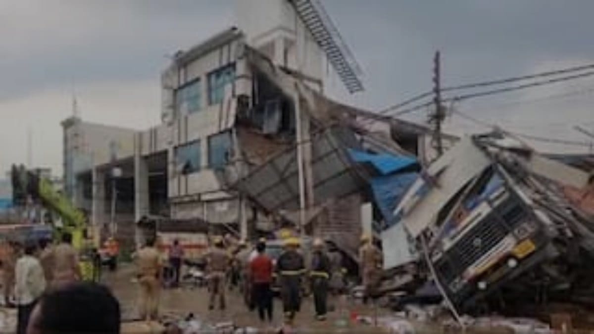 लखनऊ ट्रांसपोर्ट नगर में बड़ा हादसा:  हरमिलाप टावर ढहा, 8 की मौत, राहत कार्य जारी