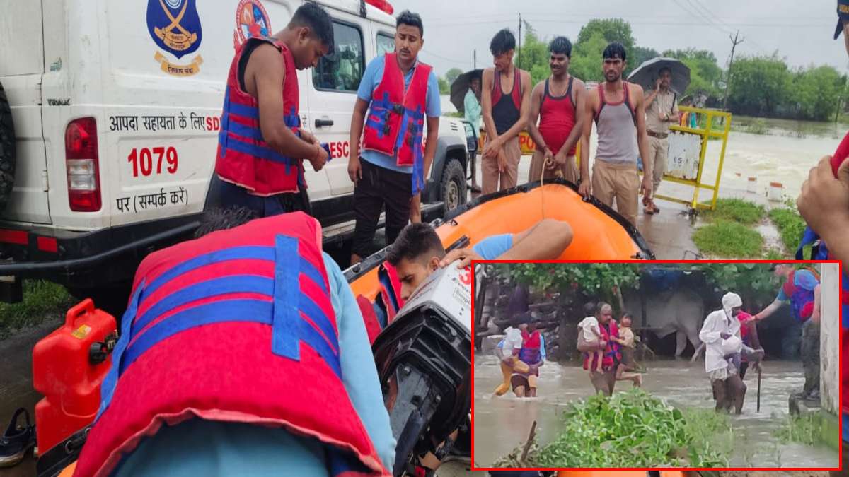 MP Flood: बाढ़ में फंसे बच्चे-बूढ़े सहित 50 लोग, SDRF की टीम ने किया रेस्क्यू