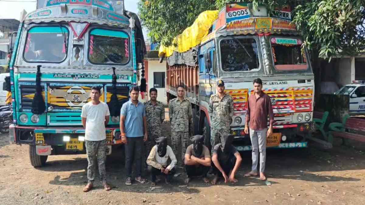 गौ तस्करी करते 3 आरोपी गिरफ्तार, एक फरार, 2 ट्रक और 39 मवेशी जब्त