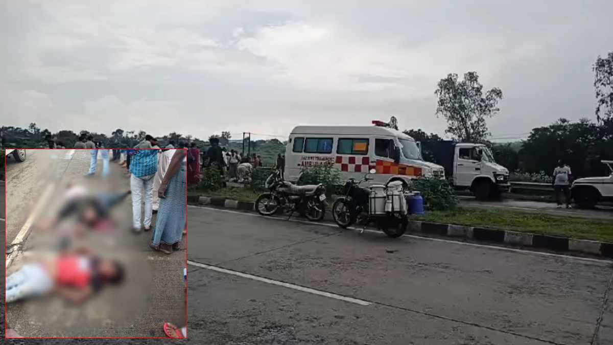सड़क हादसे में दो मौत, एक घायलः बिजली विभाग के वाहन ने बाइक सवार को मारी टक्कर