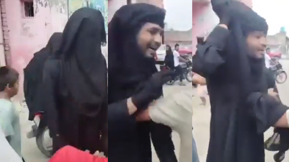 Video: फिल्मी स्टाइल में बुर्का पहनकर Girlfriend से मिलने आया था युवक, लोगों ने बच्चा चोर समझकर पकड़ा, फिर…
