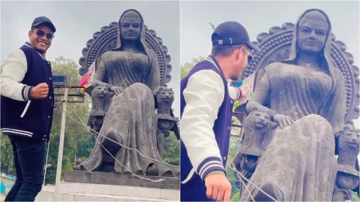 राजधानी में रानी कमलापति का अपमान! मूर्ति के सामने युवक ने किया अश्लील डांस, Video Viral