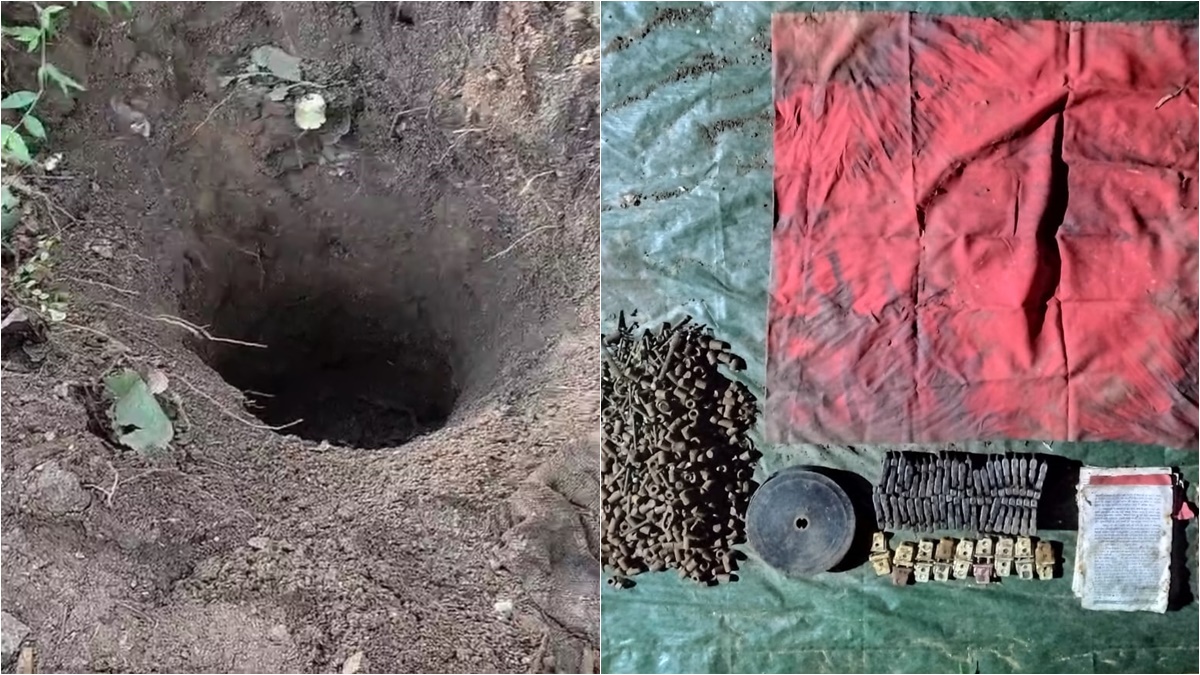 हॉकफोर्स और बीडीडीएस ने नक्सलियों के मंसूबों पर फेरा पानी: गड्ढे में छिपाया था IED बनाने का सामान, सर्चिंग के दौरान जब्त