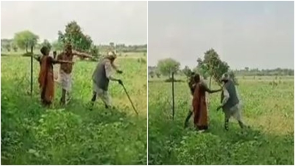 कलयुगी बेटे की शर्मनाक करतूत, बुजुर्ग मां-बाप को खेत में दौड़ा-दौड़कर पीटा, Video वायरल   