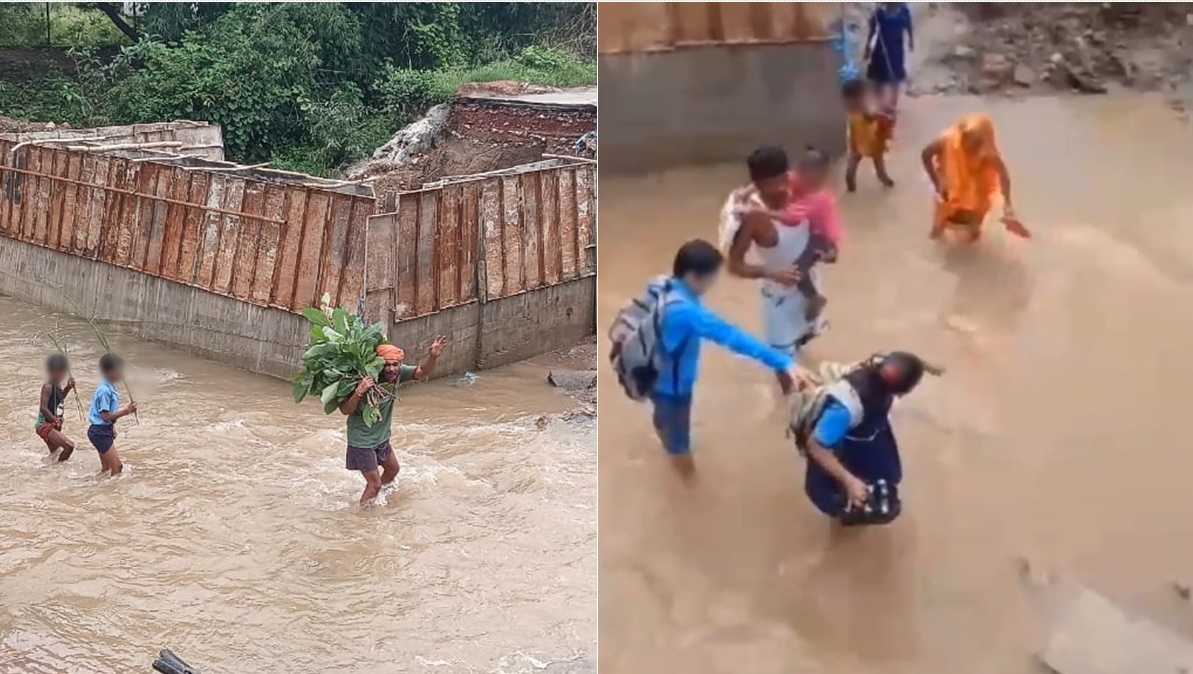 ग्रामीणों की समस्या का नहीं हो रहा था समाधान: सोशल मीडिया के सहारे जिम्मेदारों तक पहुंचा रहे बात, जान जोखिम में डालकर पुलिया पार कर रहे बच्चे