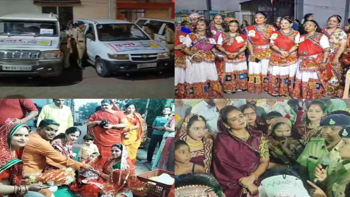 MP में नवरात्रि की धूम: भक्ति में डूबा अंचल, इंदौर में साउथ इंडियन परिवार ने किया गरबा, अलीराजपुर में मातृ सुरक्षा, खंडवा में मिशन दुर्गा वाहिनी और रतलाम में स्कूटी से पेट्रोलिंग कर रही पुलिस