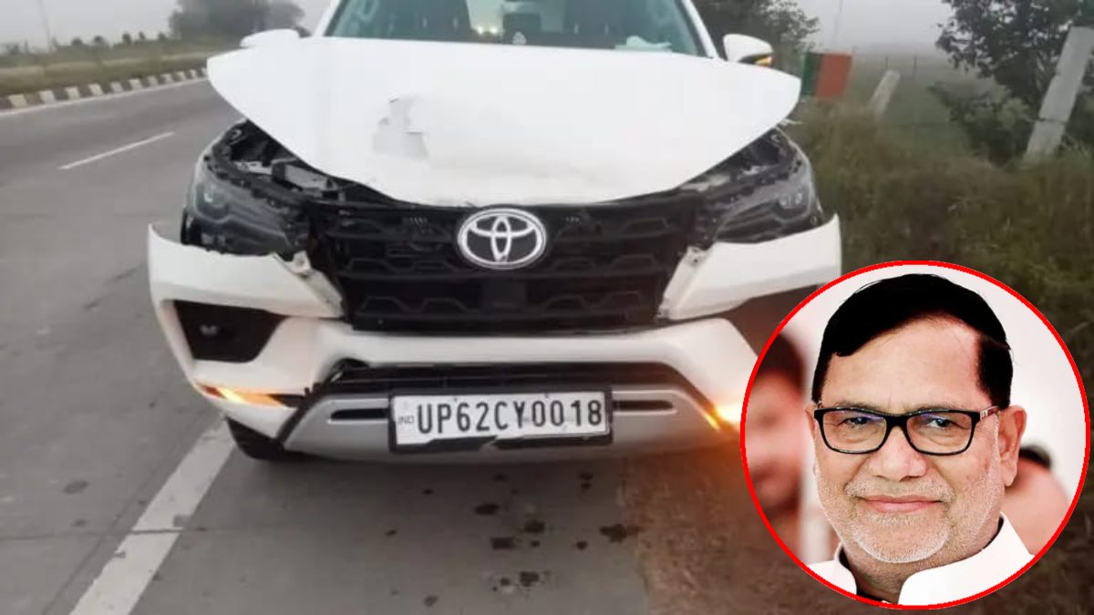 BREAKING: पूर्व गृह राज्य मंत्री की गाड़ी का हुआ एक्सीडेंट, गाय को बचाने के चक्कर में हुआ हादसा
