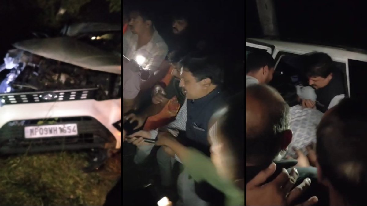 विधायक की दरियादिली: अनियंत्रित होकर पलटी कार, गाड़ी में फंसा चालक, MLA ने गेट तोड़कर घायल को पहुंचाया अस्पताल