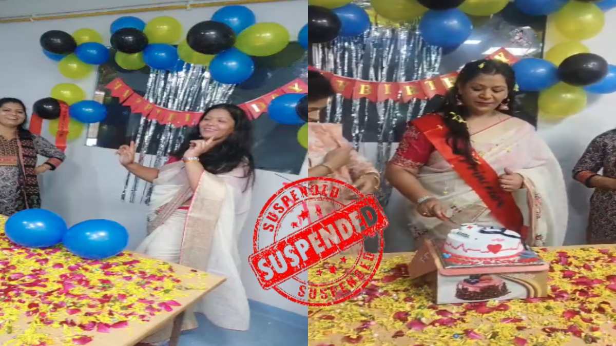 अस्पताल में बर्थडे सेलिब्रेट: महिला अधिकारी ने हॉस्पिटल में मनाया जन्मदिन, अब गिरी निलंबन की गाज