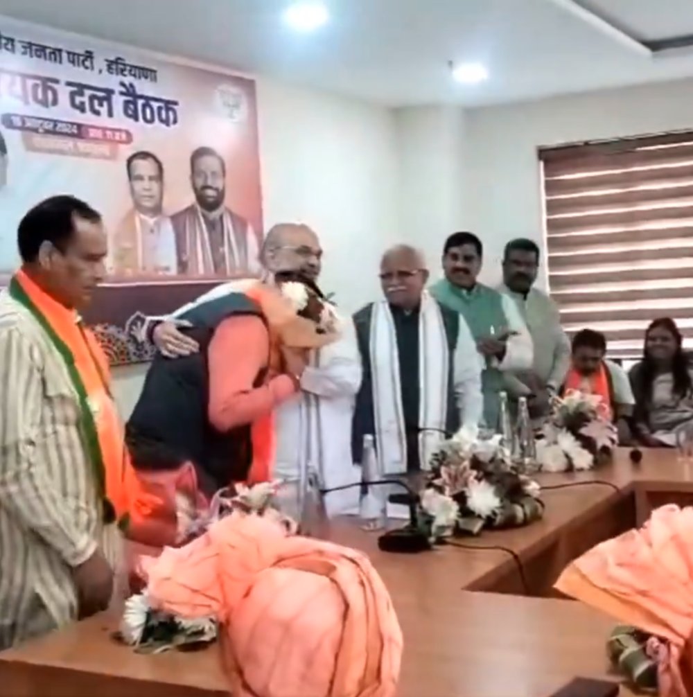 नायब सिंह सैनी बने रहेंगे हरियाणा के CM: अमित शाह की मौजूदगी में चुने गए विधायक दल के नेता, अनिल विज ने रखा प्रस्ताव, आज पेश करेंगे दावा, शपथ कल