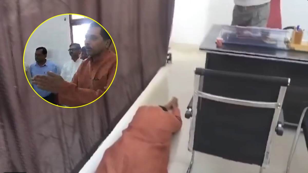 बीजेपी विधायक ने ASP के सामने जोड़े हाथ, फिर हो गए दंडवत, VIDEO वायरल, जानिए क्या है पूरा मामला