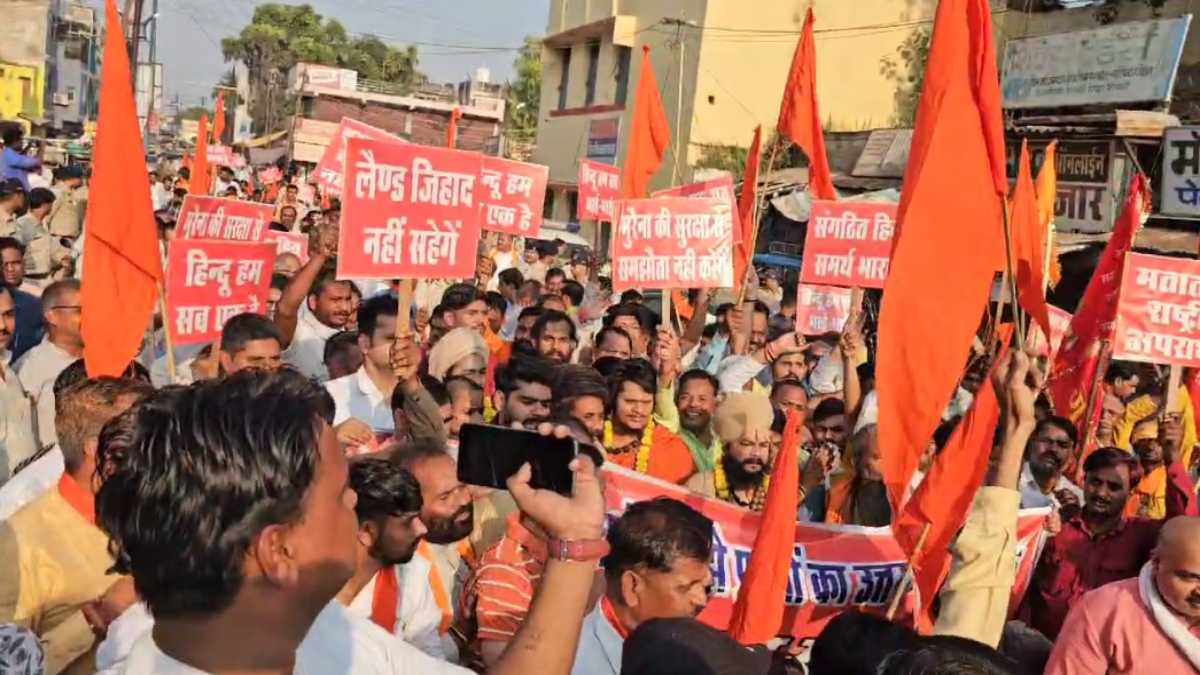 RSS-बीजेपी सहित हिंदू संगठनों ने निकाली रैली: पुलिस के खिलाफ की जमकर नारेबाजी, 7 दिन का दिया अल्टीमेटम