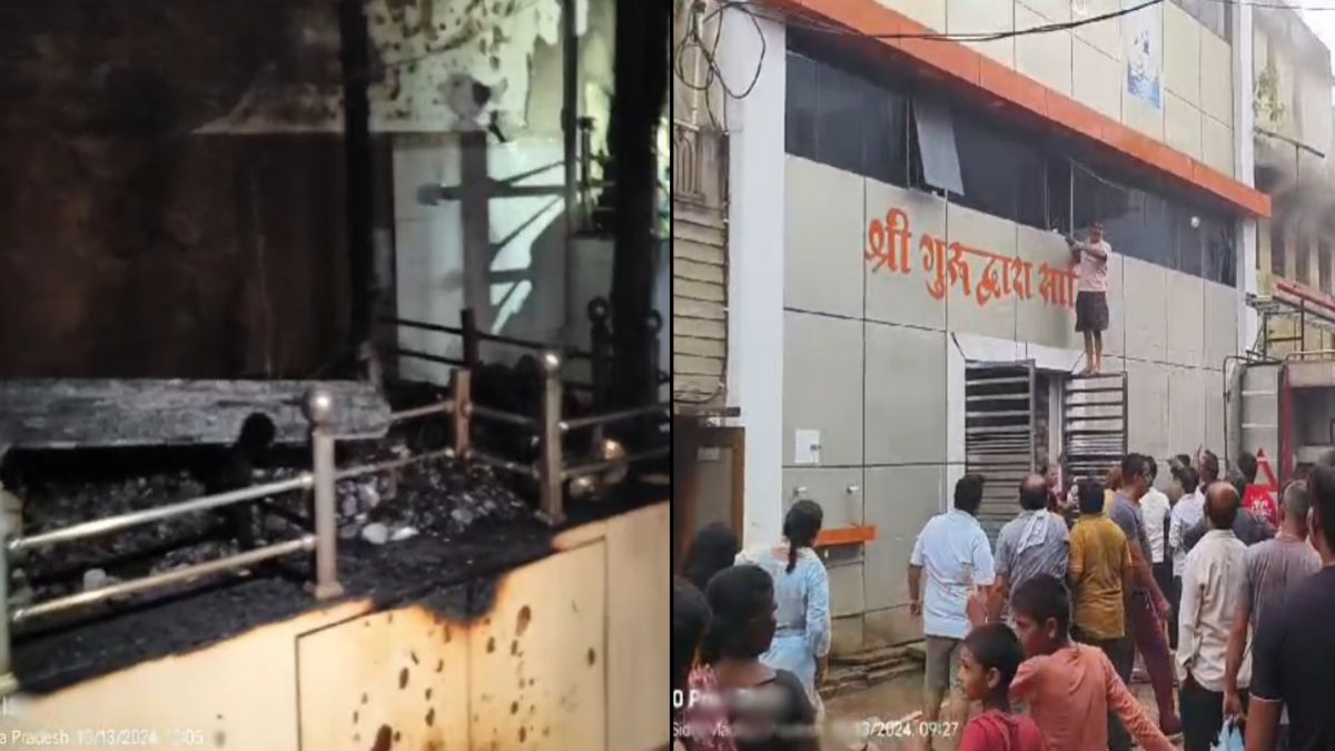 श्री गुरुद्वारा साहिब में लगी आग: मंदिर के अंदर रखा सामान जलकर खाक, कारण अज्ञात