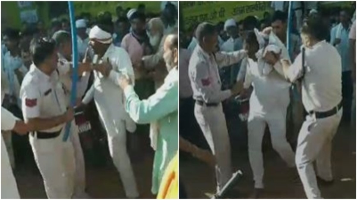 किसान के साथ पुलिसकर्मियों ने की मारपीट, खाद लेने पहुचा था गोदाम, Video वायरल 