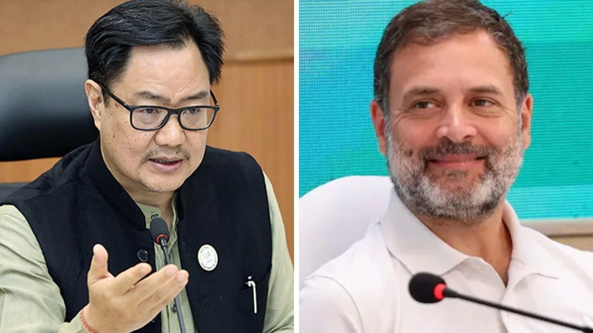 किरेन रिजिजू ने कहा – राहुल गांधी देश के लिए एक ‘श्राप’…