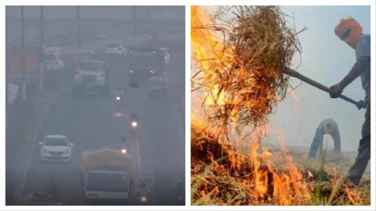 पराली जलाने के कारण पंजाब में AQI का स्तर गिरा, पंजाब की तुलना में चंडीगढ़ का AQI खराब