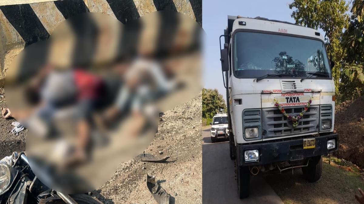 मौत बनकर दौड़ी डंपर: हाई स्पीड वाहन ने बाइक को मारी टक्कर, देवी दर्शन कर लौट रहे 3 युवक ने तोड़ा दम