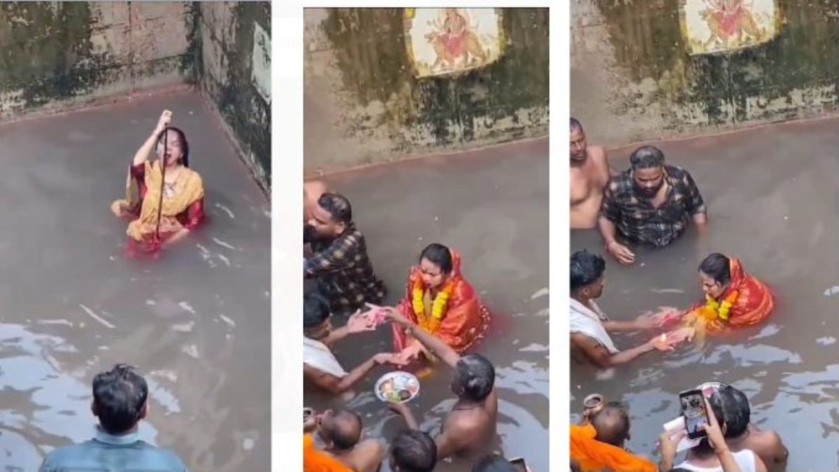 आस्था या अंधविश्वासः कमजोर दिल वाले इस वीडियो को ना देखें, नवरात्रि पर युवती ने तलवार से काटी जीभ, लोग बनाते रहे Video