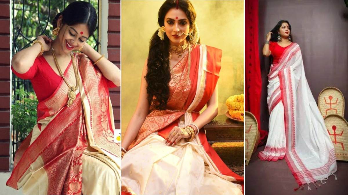 Durga Pooja Look: नवरात्रि पूजा के लिए चाहिए Simply Beautiful Look, तो बंगाली फैशन से खुद करें को तैयार…