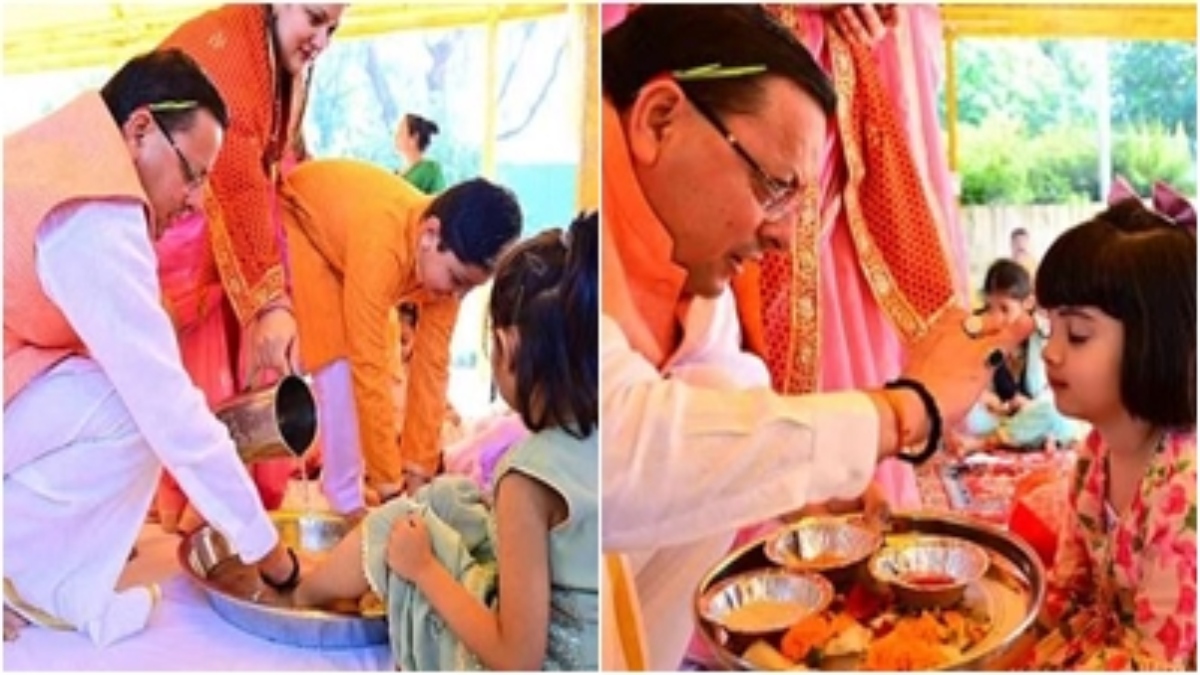 Navratri 2024: CM धामी ने पत्नी संग किया कन्या पूजन, सज-धज कर पधारीं ‘नन्ही देवियां’…
