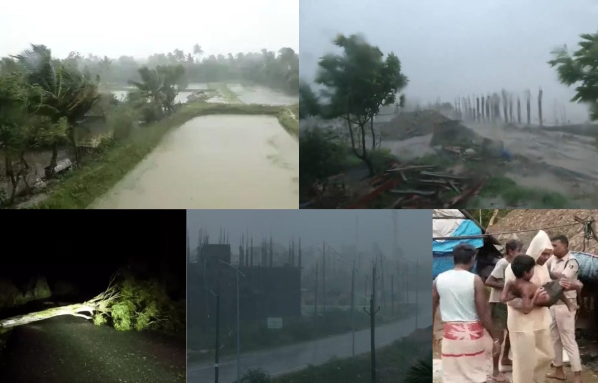 Cyclone Dana: 120 KM की रफ्तार से धमरा पोर्ट के नजदीक टकराया साइक्लोन दाना, ओडिशा-पश्चिम बंगाल में तेज हवाओं के साथ हो रही मूसलाधार बारिश, पेड़ और सड़कों पर लगे बिजली के खंभे उखड़े, देखें वीडियो