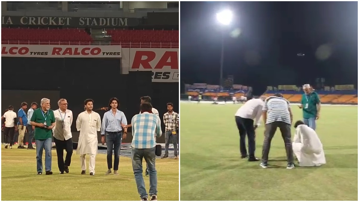IND Vs BAN T20 Match: मैच से पहले ग्राउंड पर उतरे मंत्री, सिंधिया ने चेक की ग्वालियर की पिच, बोले- यहां जब भी इंटरनेशनल मैच हुआ, तब नए रिकॉर्ड बने