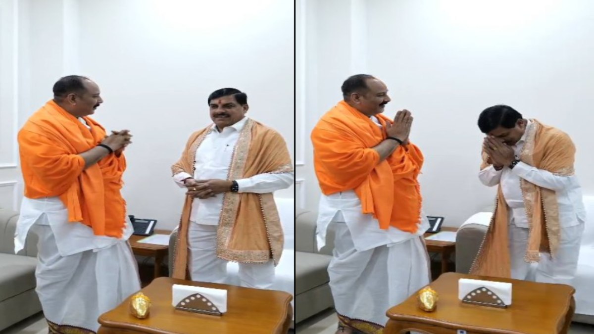 CM डॉ मोहन से पंडित प्रदीप मिश्रा ने की मुलाकात, उज्जैन में संतों को स्थाई आश्रम बनाने के निर्णय पर जताया आभार