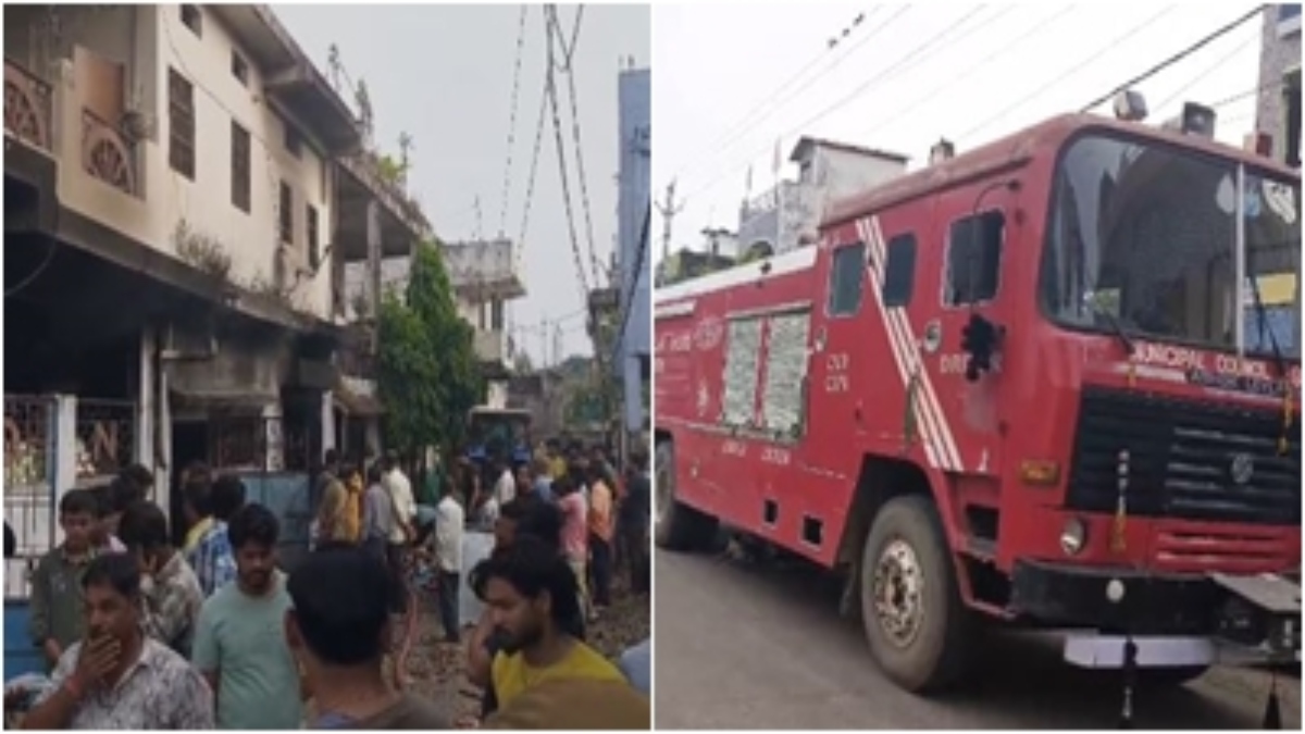 नमकीन फैक्ट्री में लगी भीषण आग: लाखों का सामान जलकर खाक, दमकल की टीम ने मुश्किल से पाया आग पर काबू