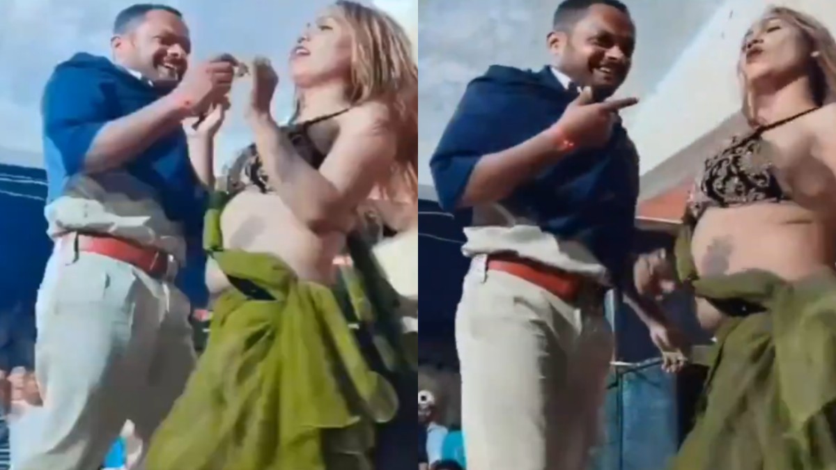 दरोगा जी ऑन ड्यूटी: नशे में धुत चौकीदार ऑर्केस्ट्रा गर्ल के साथ खूब लगाए ठुमके, Video Viral