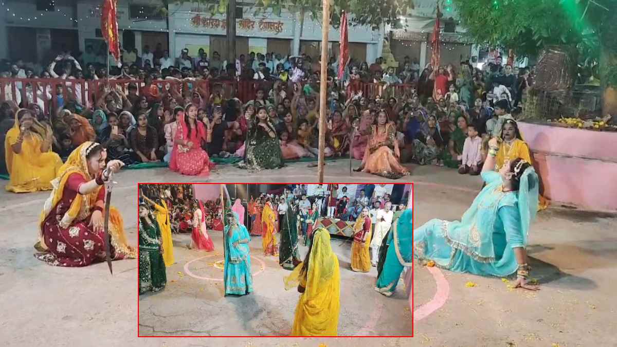 तलवार के साथ महिलाओं ने किया गरबा: देश भक्ति गीतों पर दिया आत्मरक्षा का संदेश, देख कर हर कोई रह गया दंग