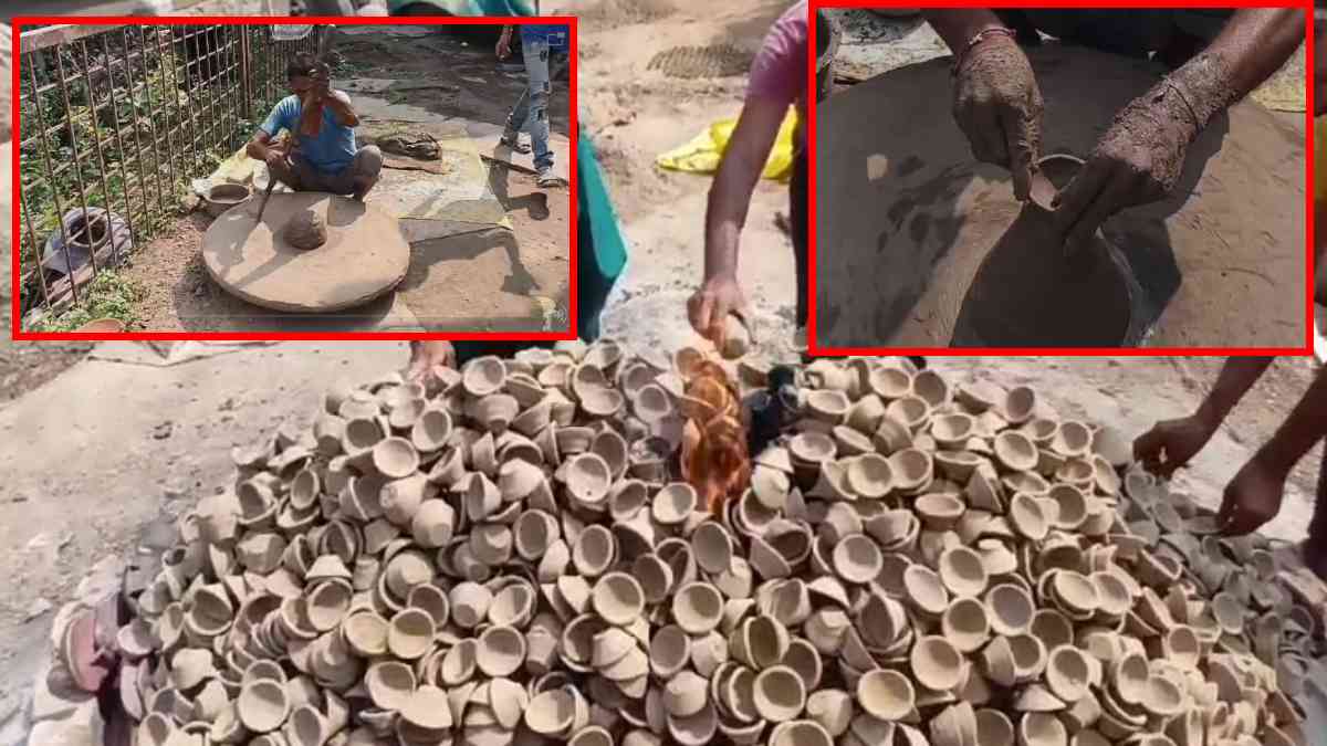 कुम्हारों ने बढ़ाई चाक की रफ्तार: दीपोत्सव के लिए 3 महीने से तैयार कर रहे दिये, 10 से अधिक परिवार मिट्टी को दे रहे ‘दीपक का आकर’