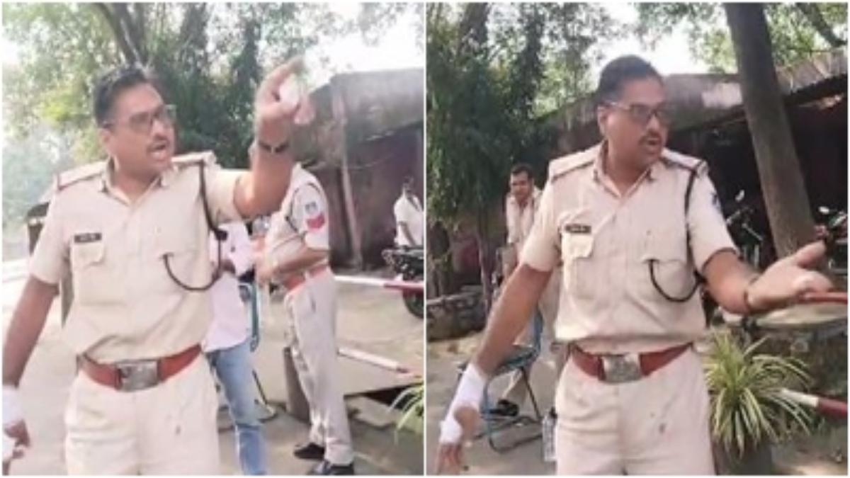 शराब के नशे में धुत उपनिरीक्षक का हंगामा: पूर्व सैनिकों के साथ की गाली-गलौज, अभद्रता का Video वायरल