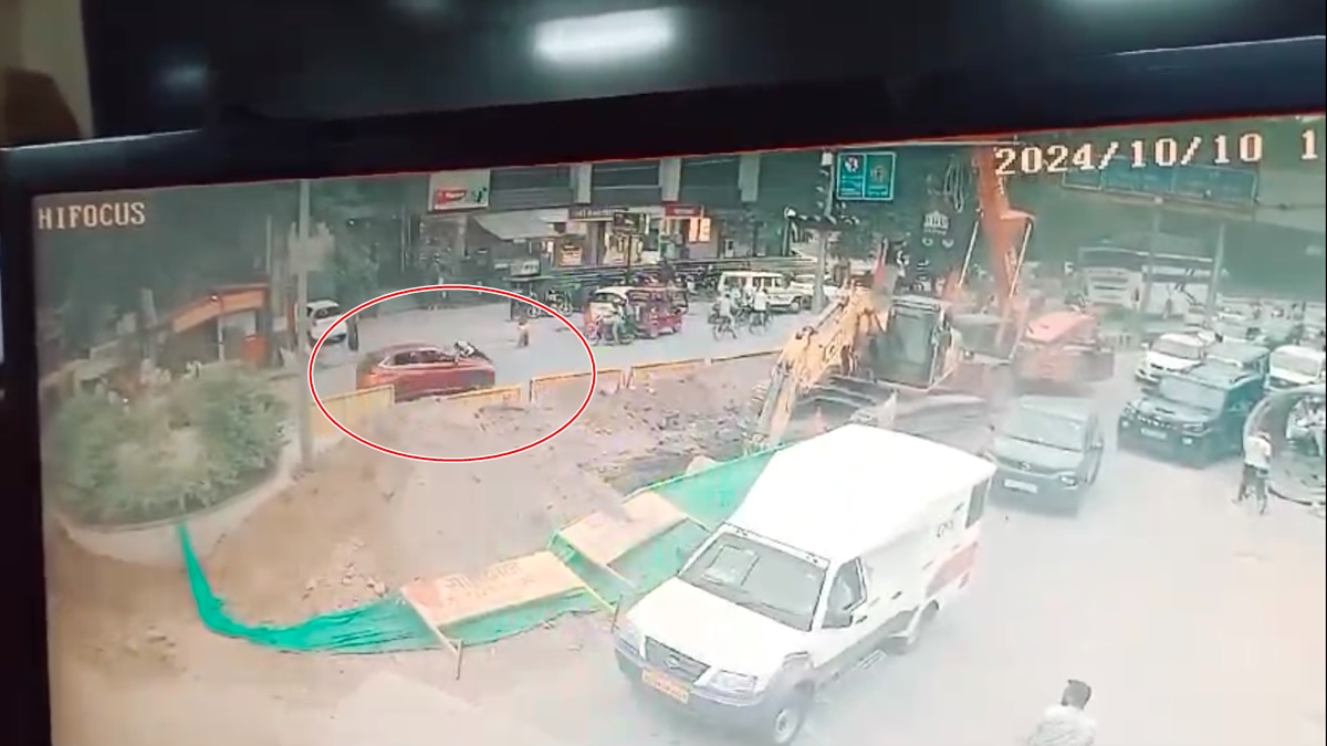 ट्रैफिक जवान को मारी टक्कर: बोनट पर लटकाकर दौड़ाई कार, गिरते ही हुआ बेहोश, अब लाल गाड़ी की तलाश में पुलिस